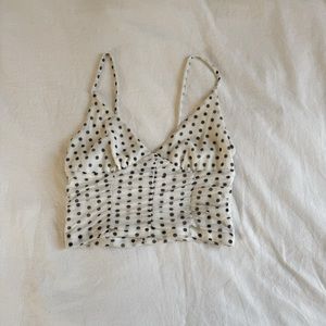 Urban Outfitters Mesh Polka Dot Tank SIZE: Small